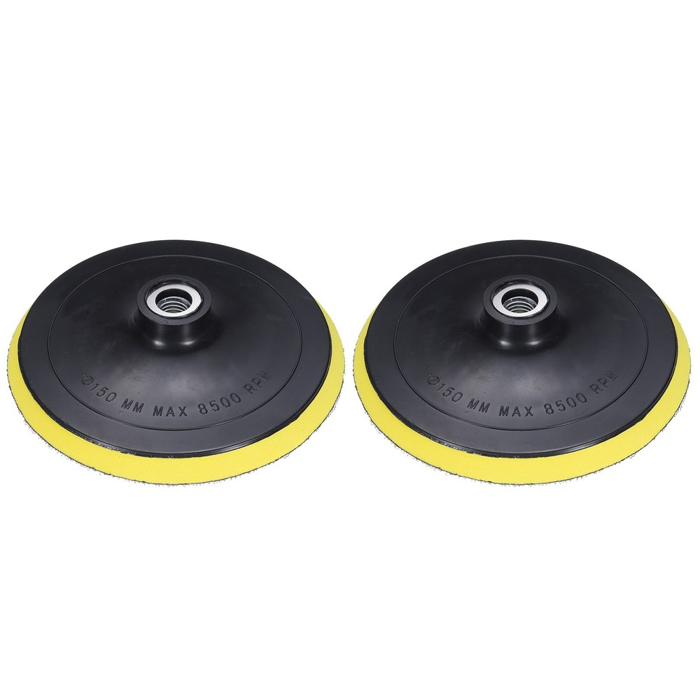 6" Hook and Loop Backing Sanding Pads with M14 Thread, Y and B 2Pcs