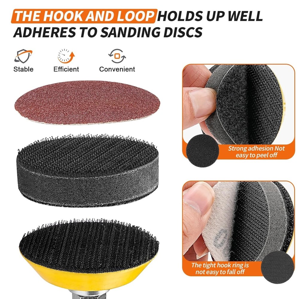 2 Inch 50mm Soft Foam Interface Sponge Pad 10 Pack 2" Hook and Loop Replaceme...