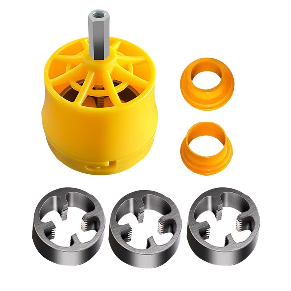 Easily Accessible Electric Drill Attachment Complete Pipe Threader Kit