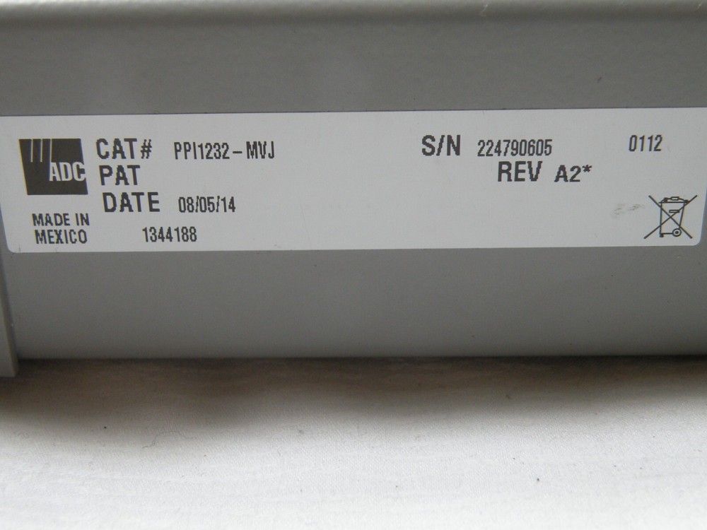 ADC PPI1232-MVJ Panel, ProPatch 2x32 MVJ-3 Normalled Super Video Patch Jackfield