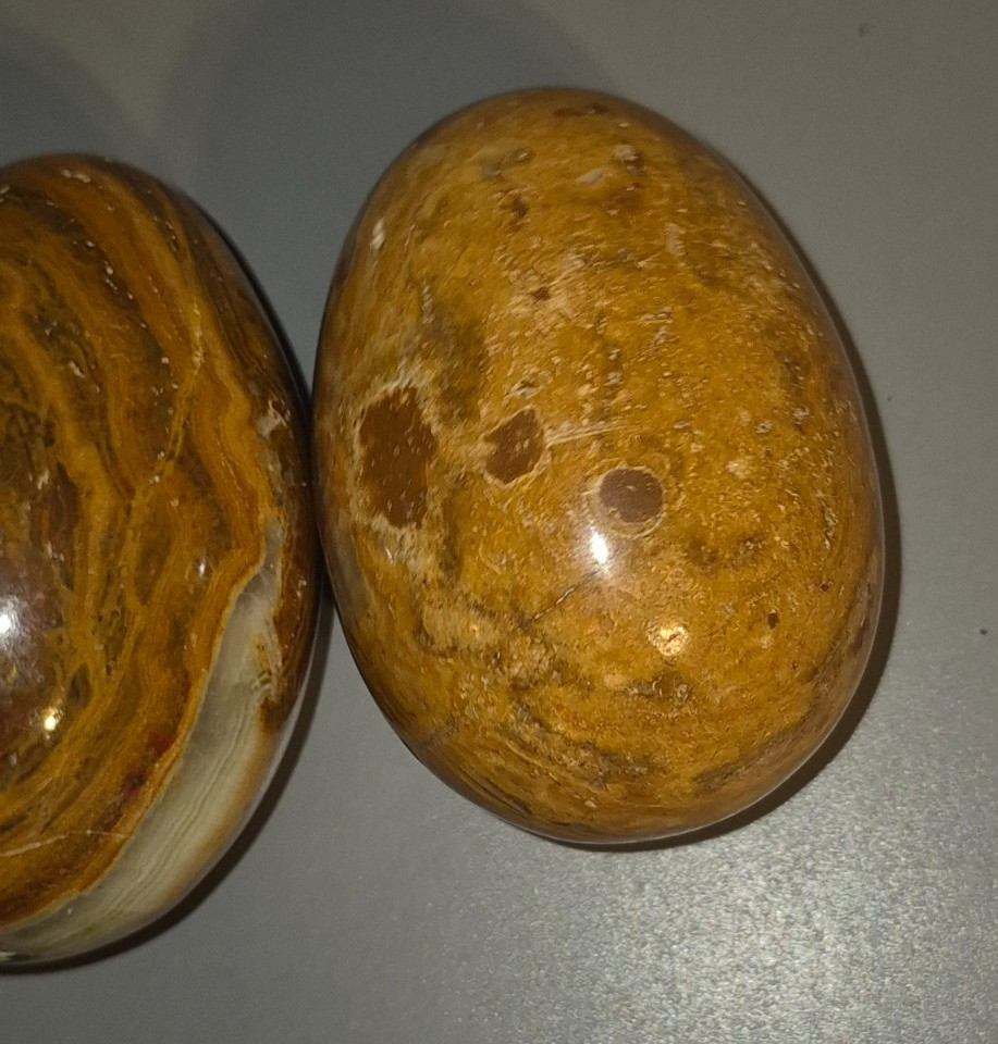 Lot 2 Polished Stone Eggs 3"