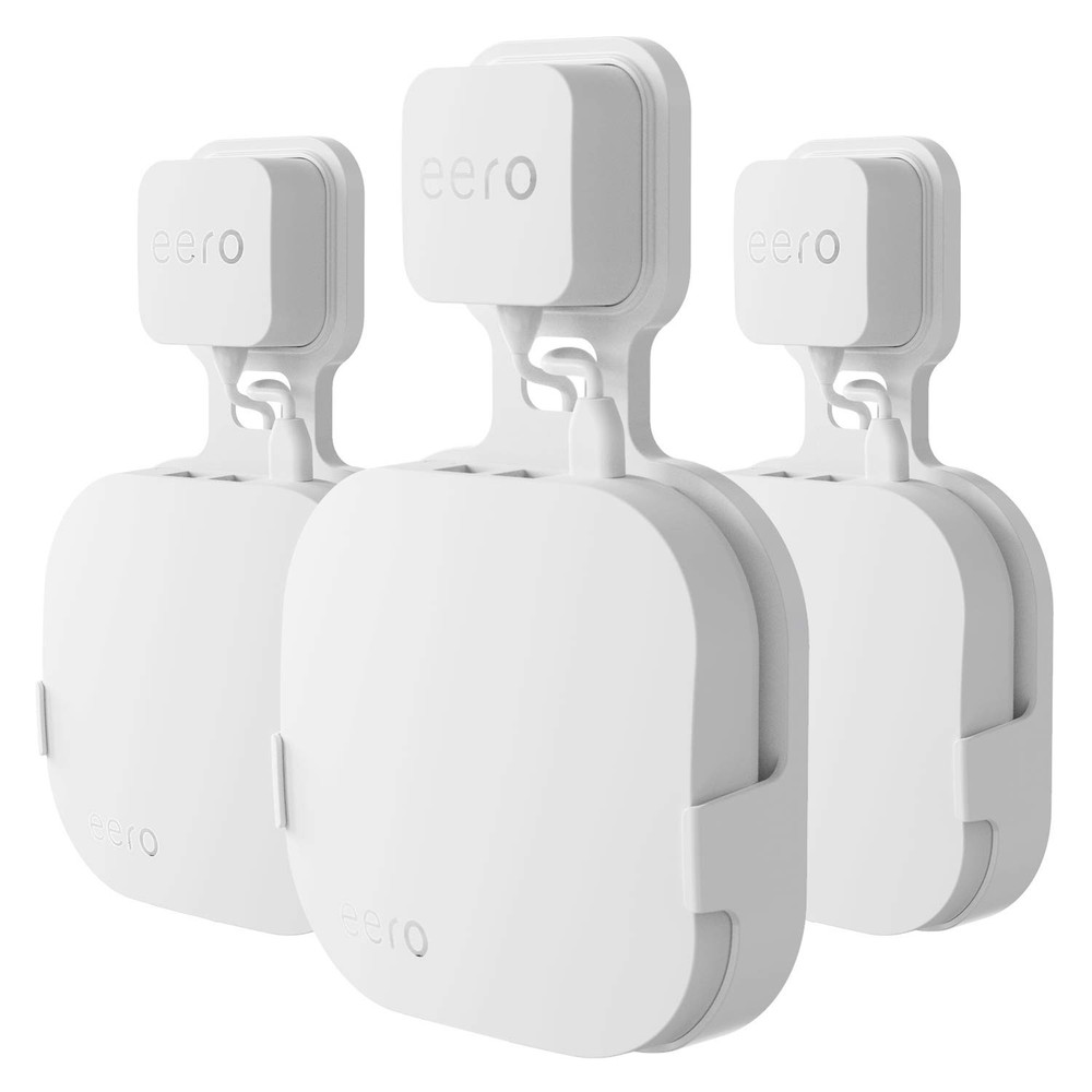 Eero Pro Wall Mount Holder 3-Pack White WiFi System Bracket Simplified Sturdy St