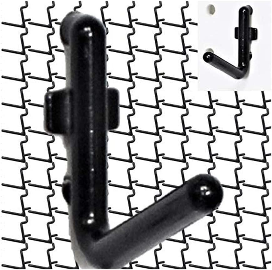 Versatile 100-Piece Black L-Style Pegboard Hooks – Quick & Easy Installation