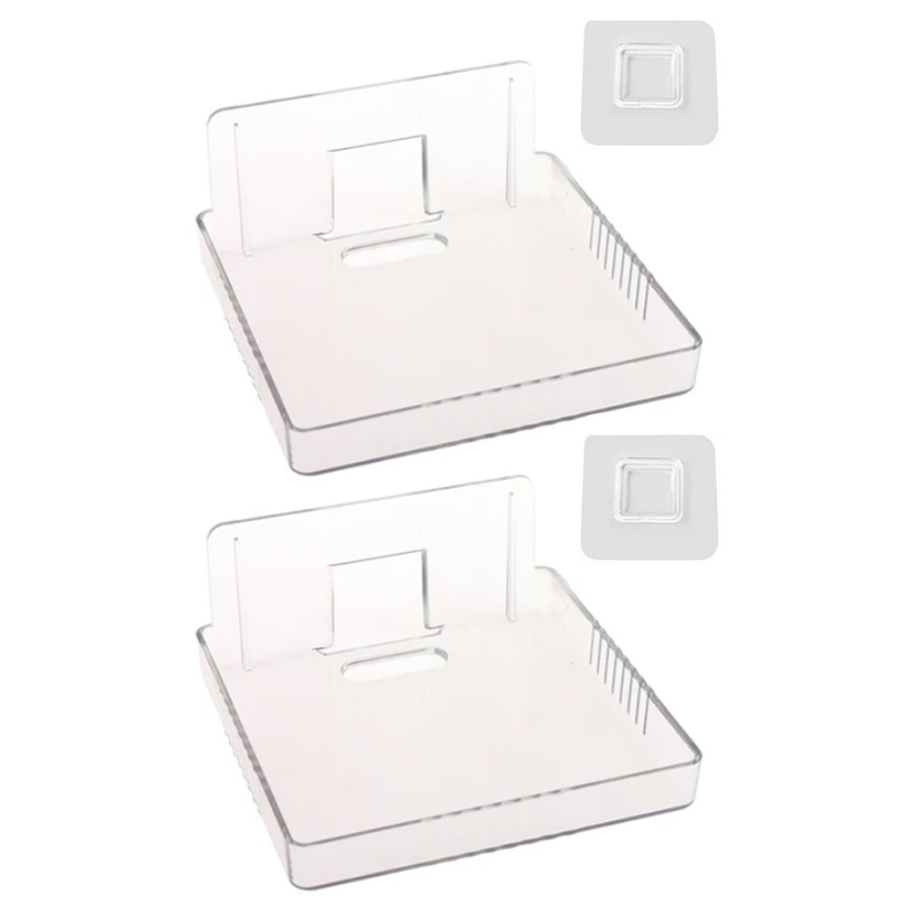 2Pack Wall Mount Bracket Storage Tv Box Router Shelf Set-Top Box Single-Layer