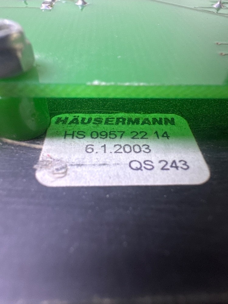 HAUSERMANN PROVIT 2500 HS09572214 INTERFACE DISPLAY FRONT PLATE HS