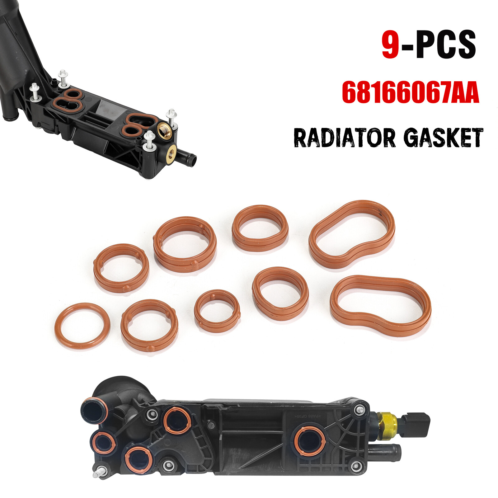 Oil Filter Adapter O-Ring Kit For 11-13 Chrysler 300 Jeep Wrangler Dodge Durango