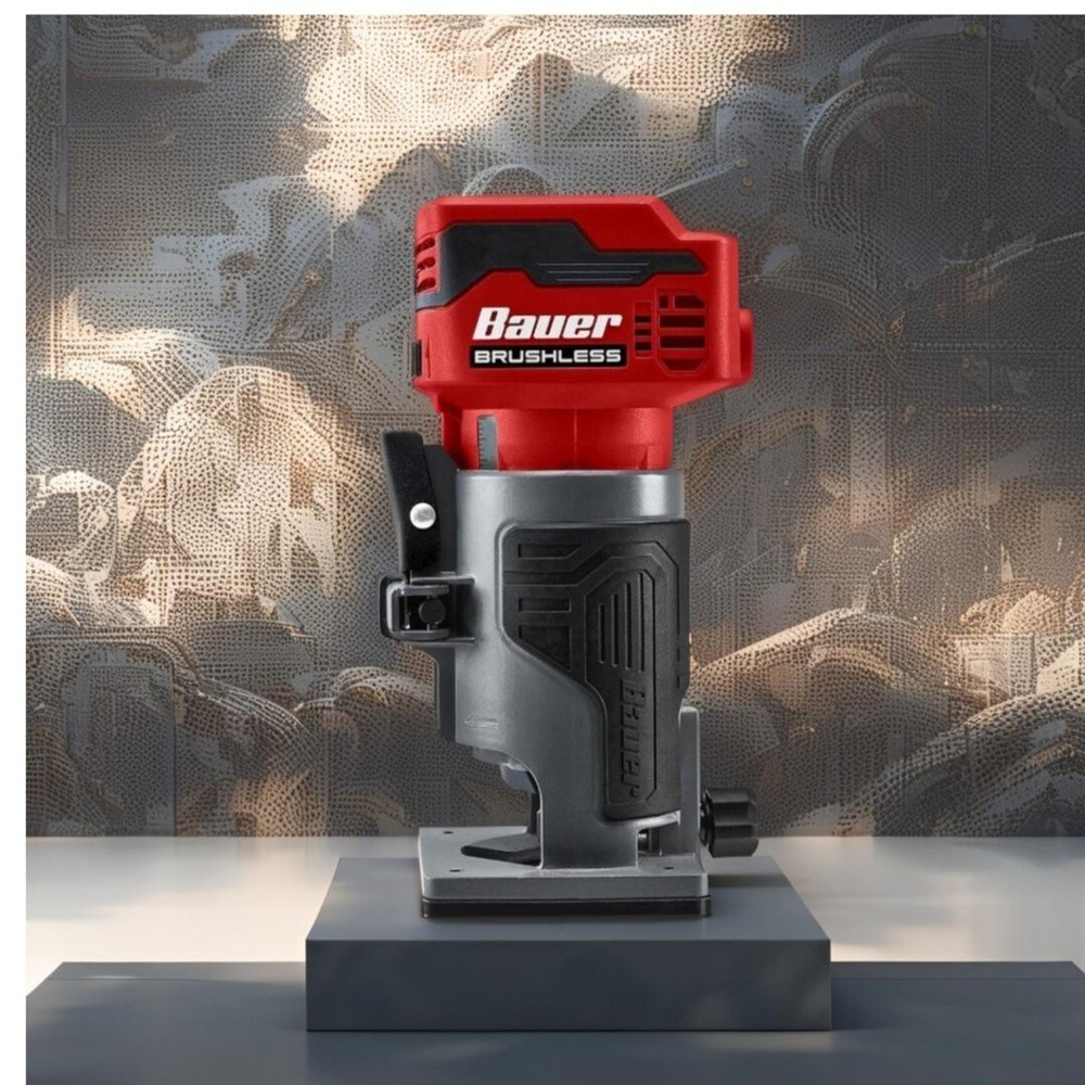 BAUER 20V Brushless Cordless Variable Speed Compact Router, Tool Only