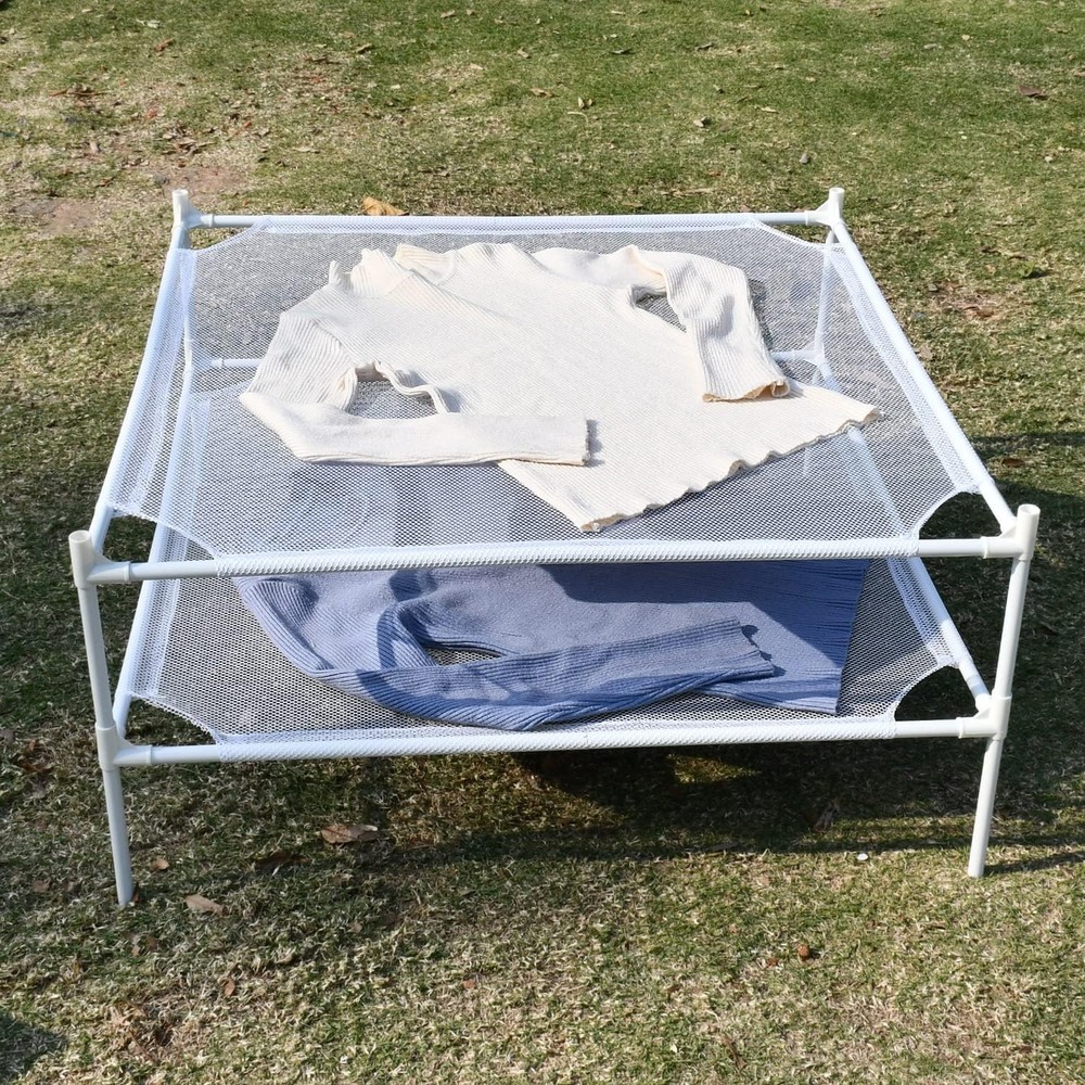 Clothes Drying Rack, 2 Tier Flat Sweater Drying Rack