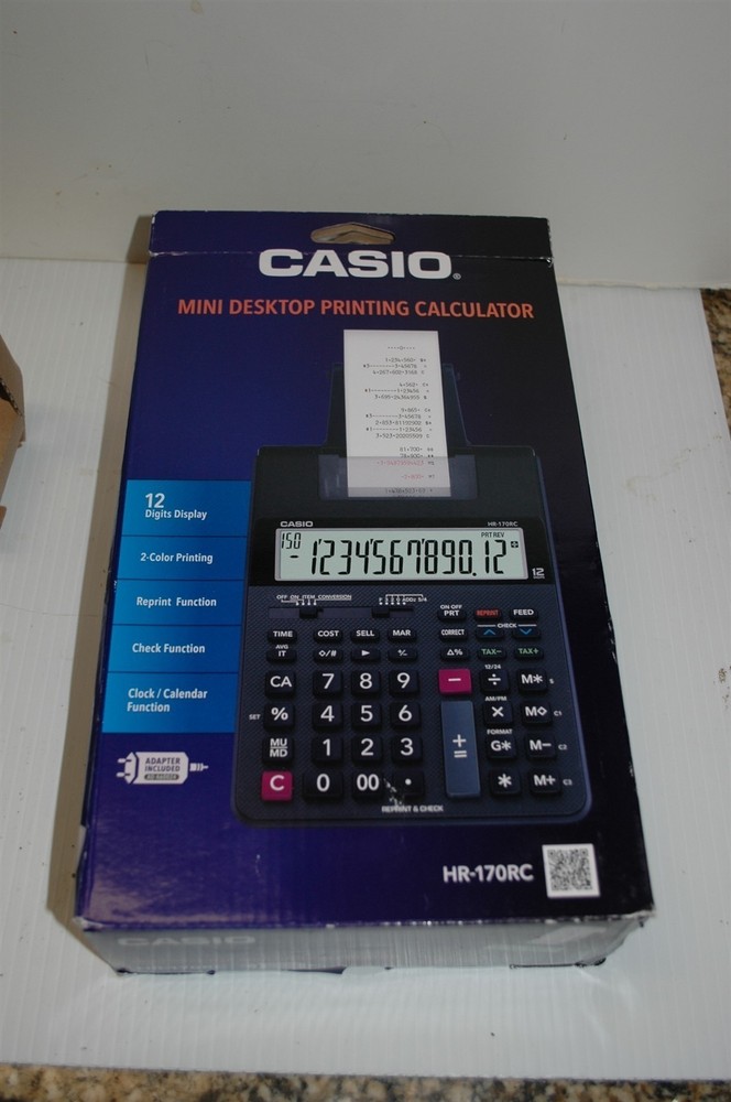 CASIO PRINTING CALCULATOR HR-170RC - OPEN BOX