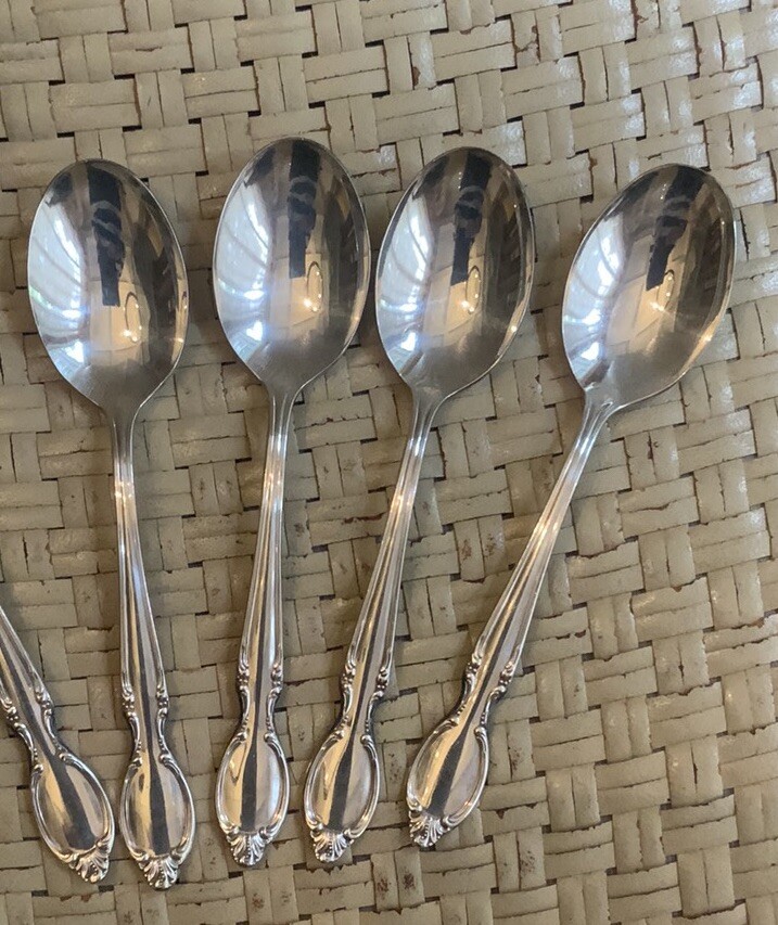 wm rogers silverplate flatware 6 Spoons 1950’s