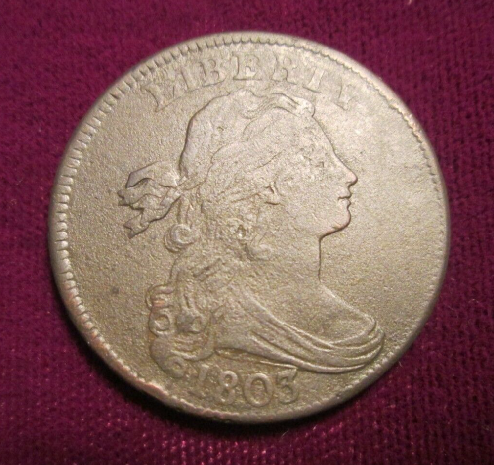 1803 Large Cent, Small Date and Fraction