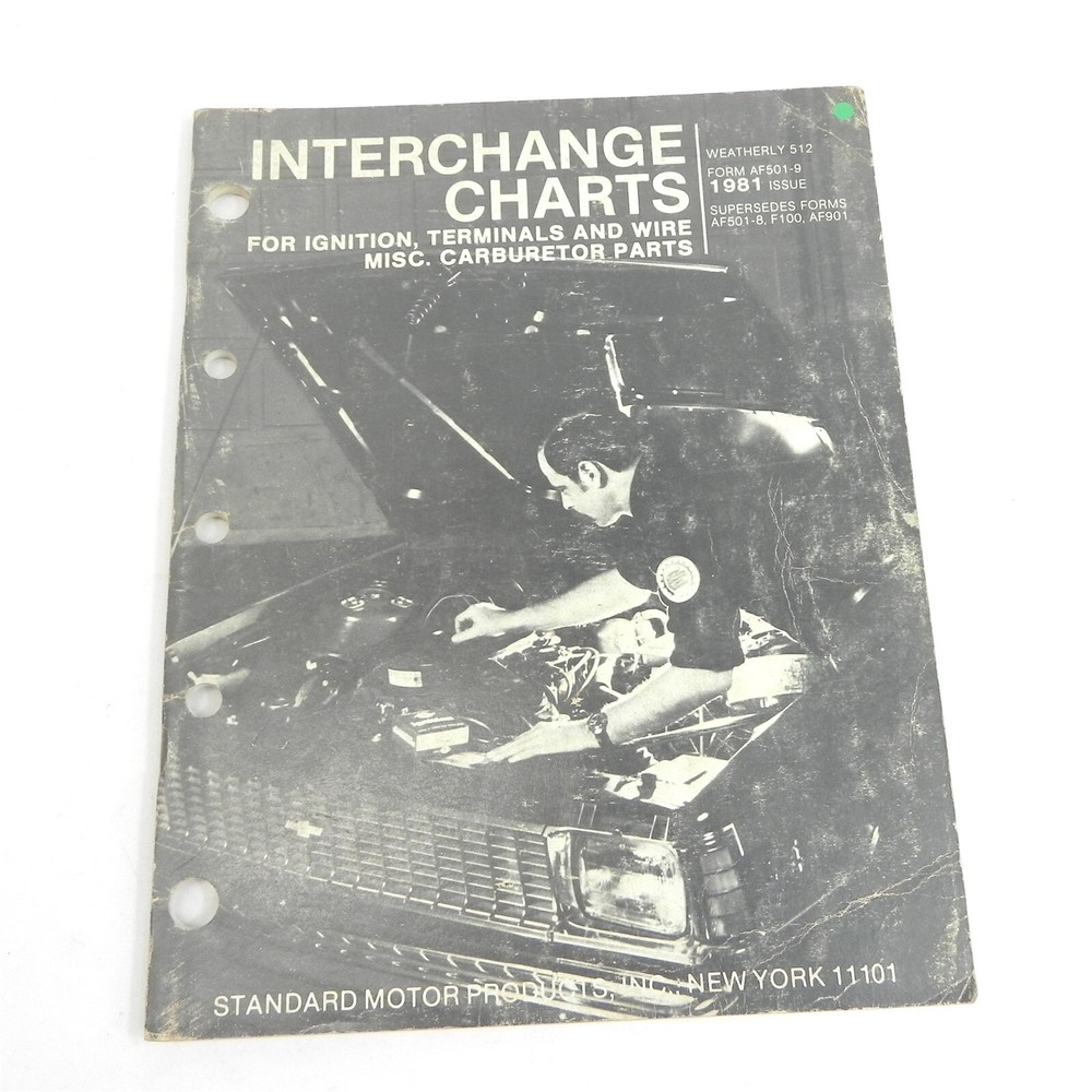 1981 STANDARD MOTOR PRODUCTS INTERCHANGE CHARTS FOR IGNITION TERMINALS