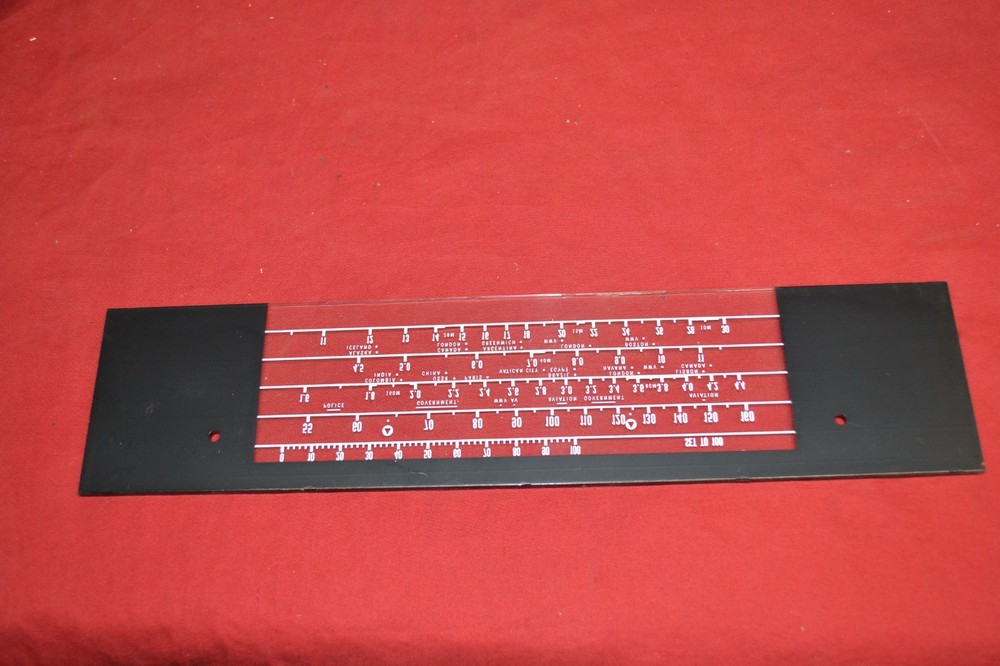 NEW Vintage FACEPLATE FOR Radio Reciever * 1 AM AND 3 SW BANDS *