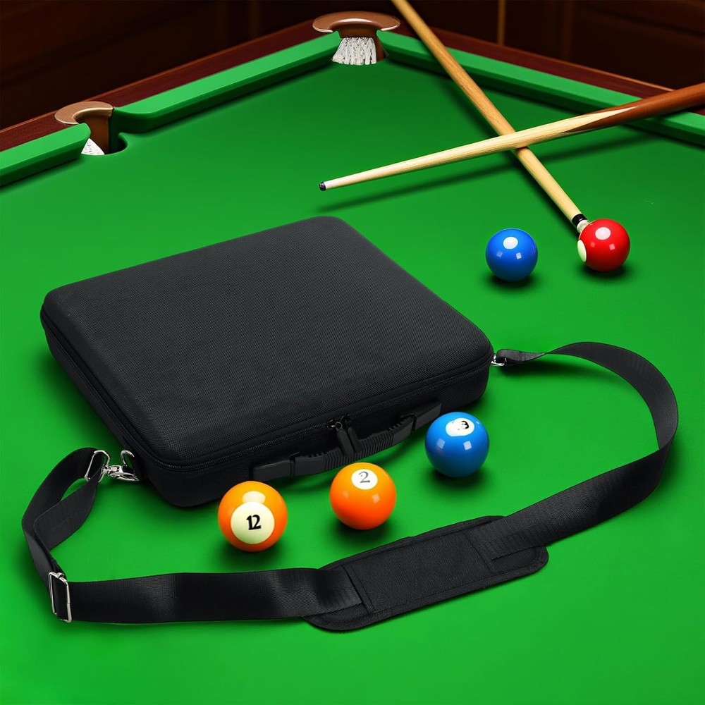 Pool Ball Carrying Case Billiard Balls Storage Bag with Handle & Adjustable