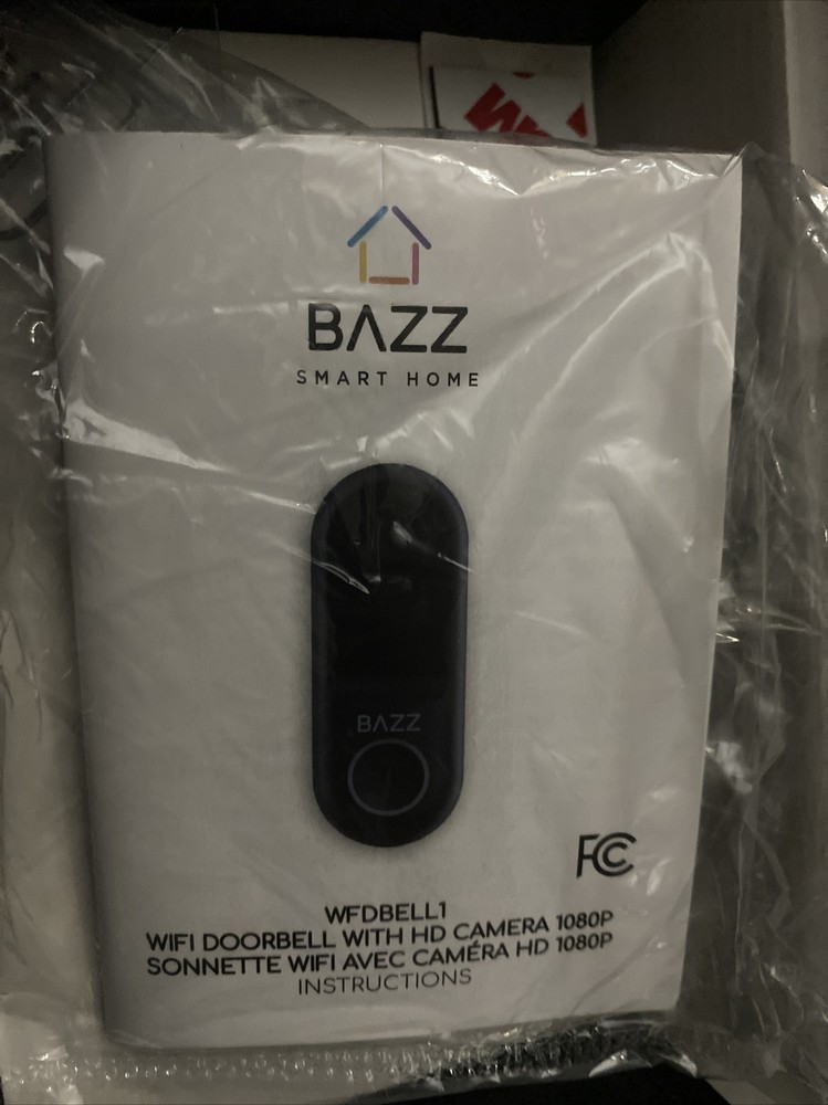 BAZZ Smart Door Bell Camera Wired Bell Button Wi-Fi Cable Visual Alert Remote
