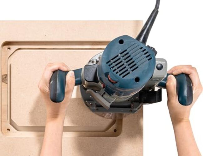 Router Table Insert Plate Template Kit – Includes MDF Routing Template,