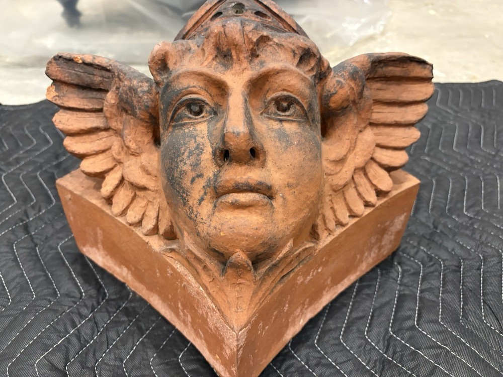 Architectural Salvage Terra Cotta Figural Keystone
