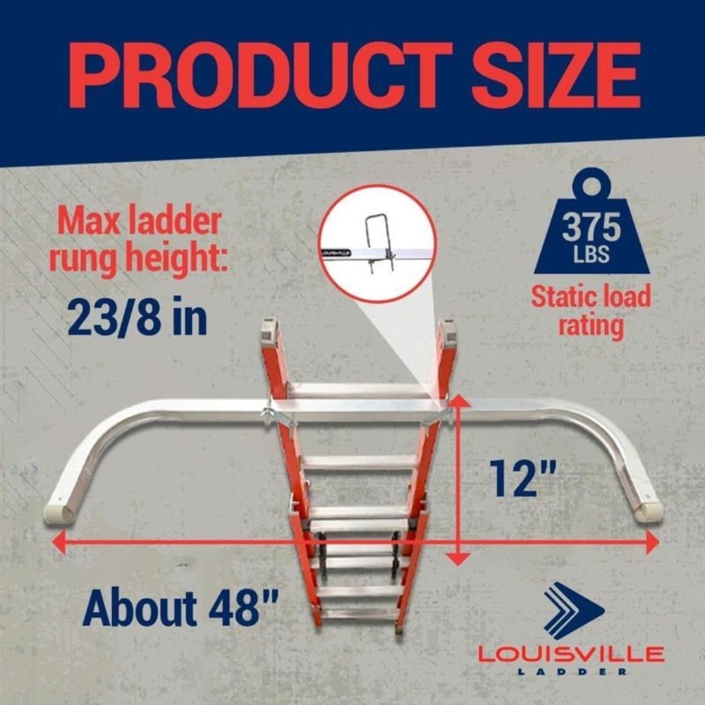 Durable Aluminum Ladder Stabilizer with Rubber Tips - Universal Fit, Easy Setup