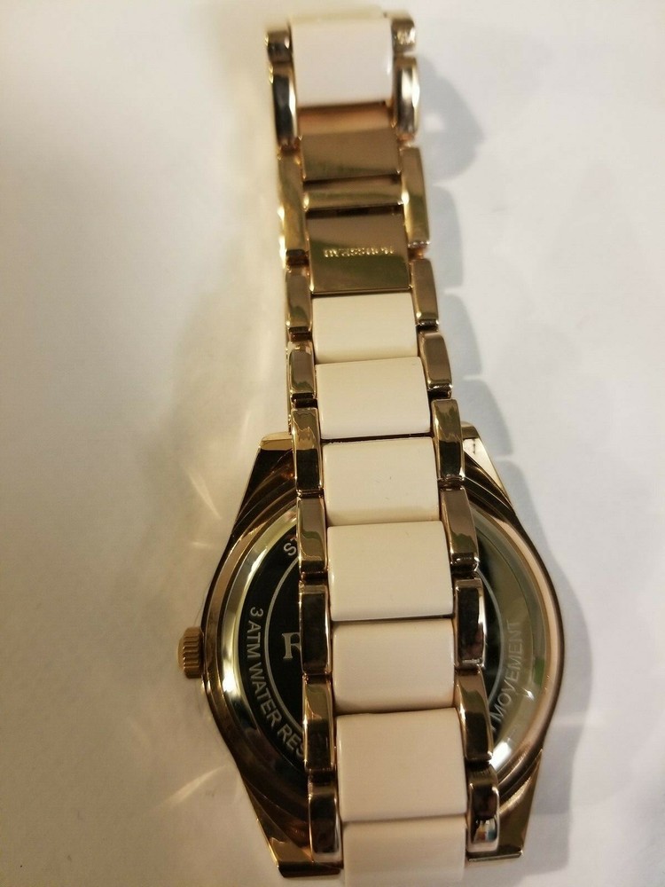 Elegant Enamel Insert Link Ladies Watch