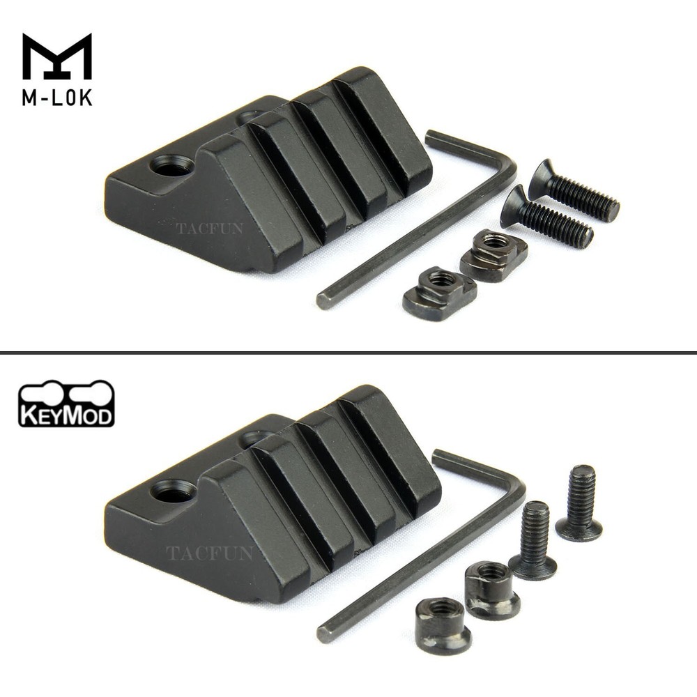 3 Slots 45 Degree Offset Weaver Mount KeyMod & M-lok