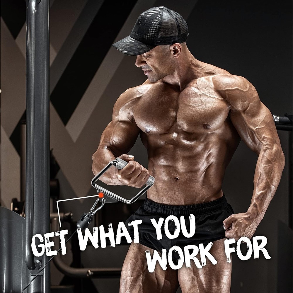 Multi-Functional Cable Machine Attachments - Double D Handle & Tricep Rope