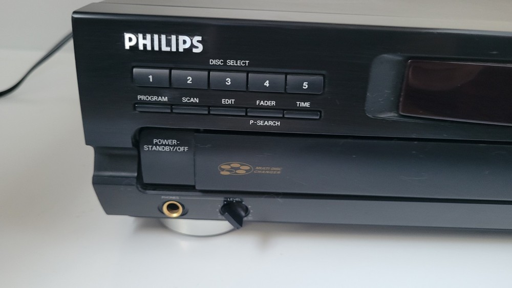 Philips CDC 751 Compact Disc Carousel Changer Tested Good Condition No Remote