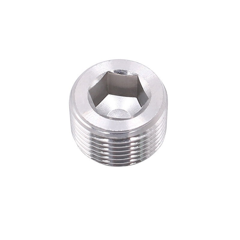 Pipe Fitting - Hex Counter Sunk Plug 1/2NPT Male Socket Pipe Plugs 5Pcs