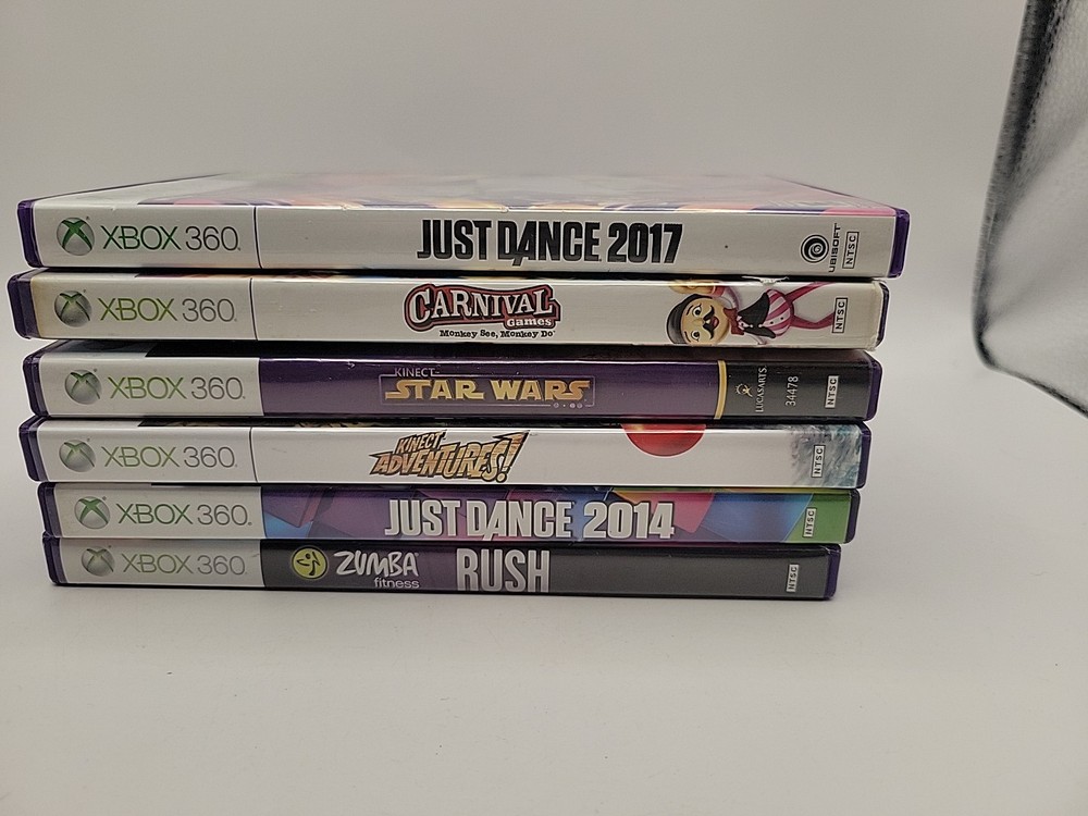 Microsoft Xbox 360 Kinect Sensor Bar + 6 Games Bundle FAST SHIP