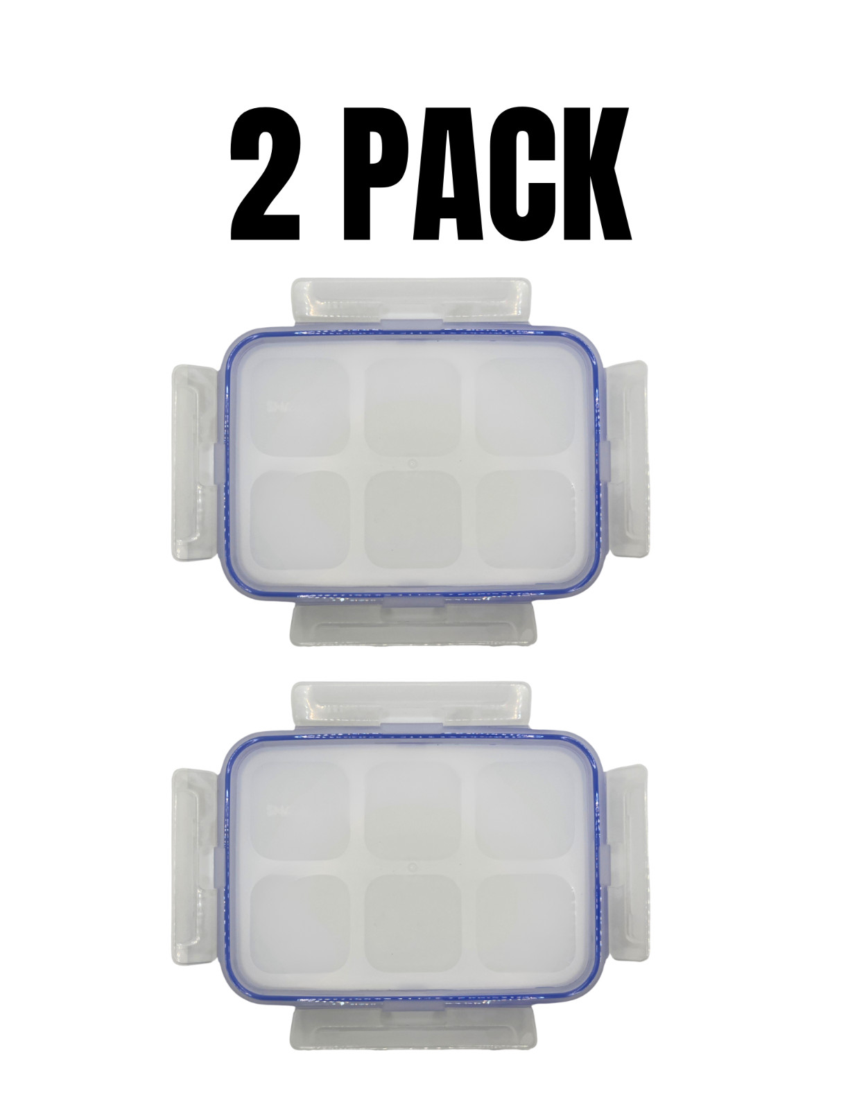 Snapware Airtight Replacement Lid 2 Pack 1.5L 6 Cup 8.5"x6.25" Blue Gasket NEW