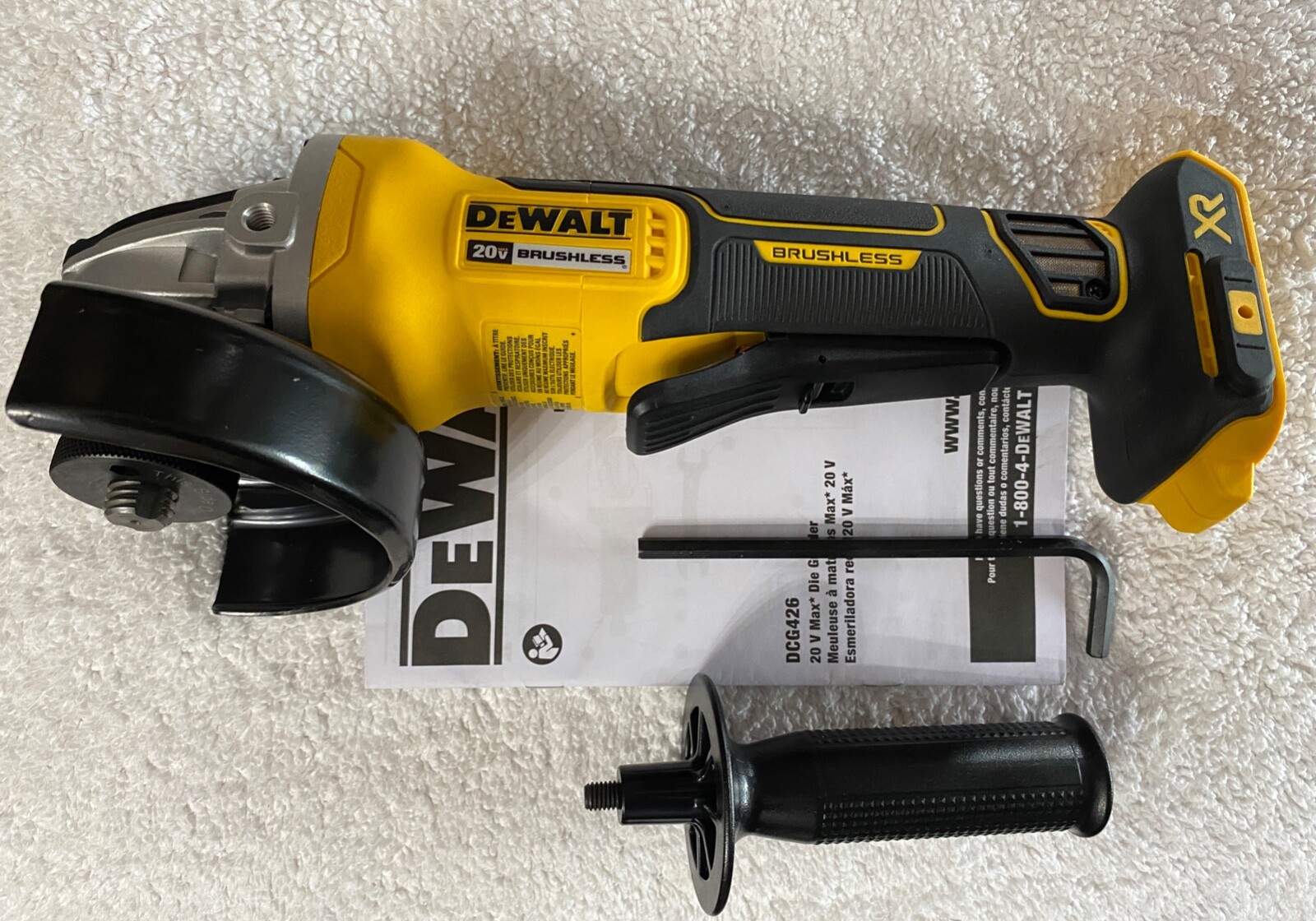 New Dewalt DCG413B 20V Max XR 4-1/2” Brushless Paddle Switch Angle Grinder (BT)