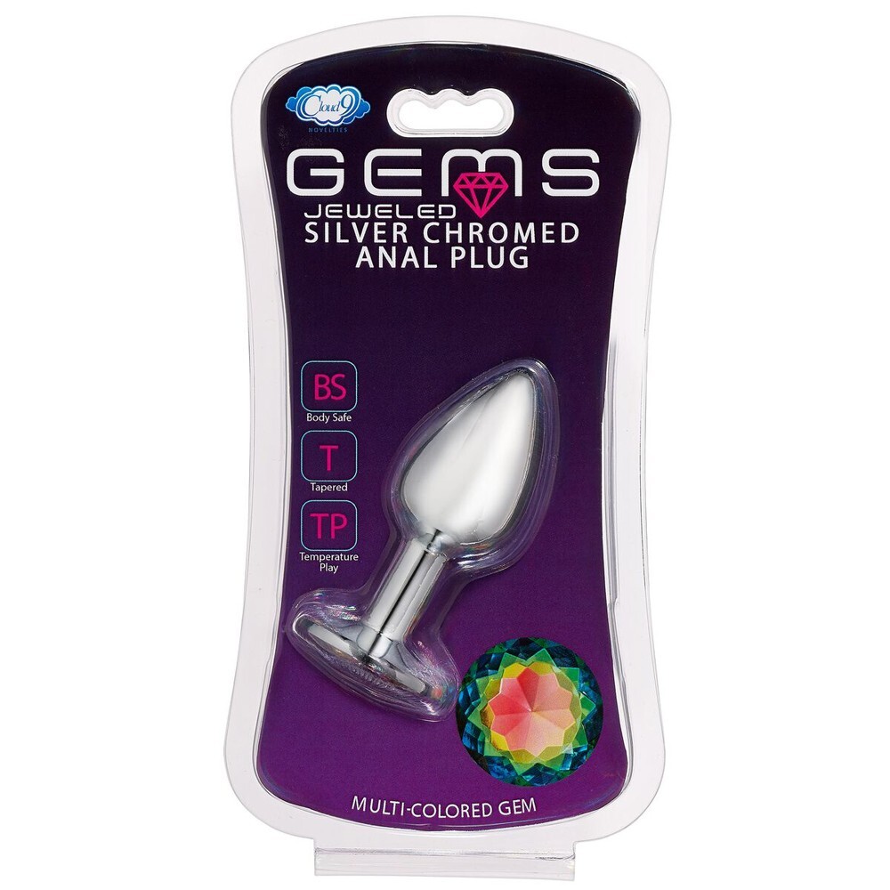 Cloud 9 Gems Silver Chromed Anal Butt Plug Small