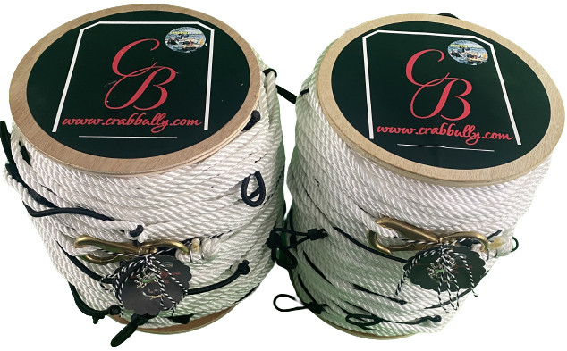 1200' 1/4" 3 Strand Medium-Soft Lay Twisted Nylon Zebra Trotline!