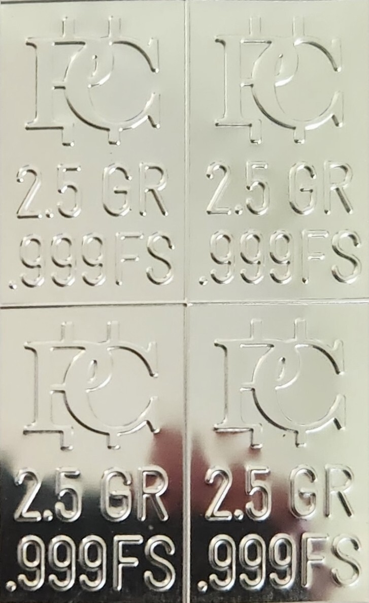 100 Pure Silver Bars 2.5 Grain Bars That Snap Apart .999 Silver Bullion .999 AG