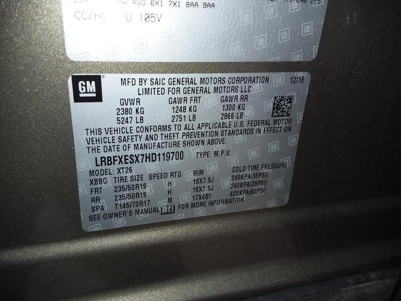 CONTROL PANEL BUICK ENVISION 2017 816232 ID # 23405760