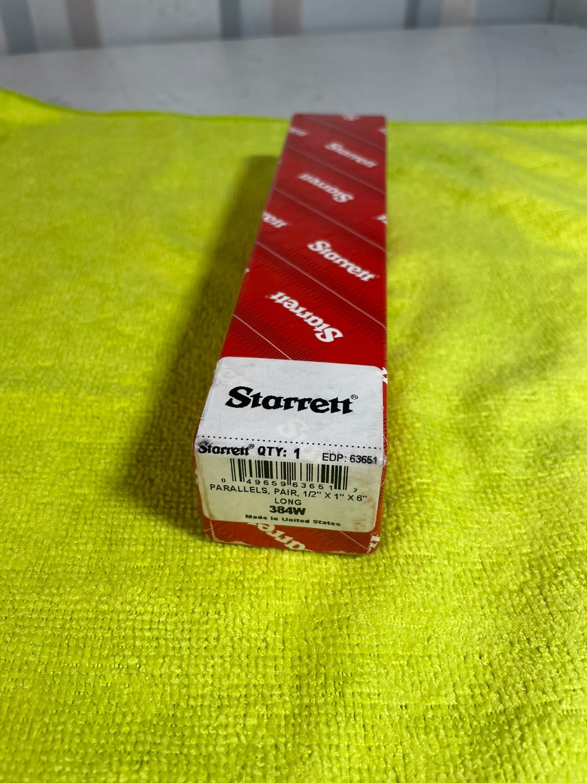 Starrett 384W Precision Parallel Pair 1/2" x 1" x 6" USA Made w/ Box