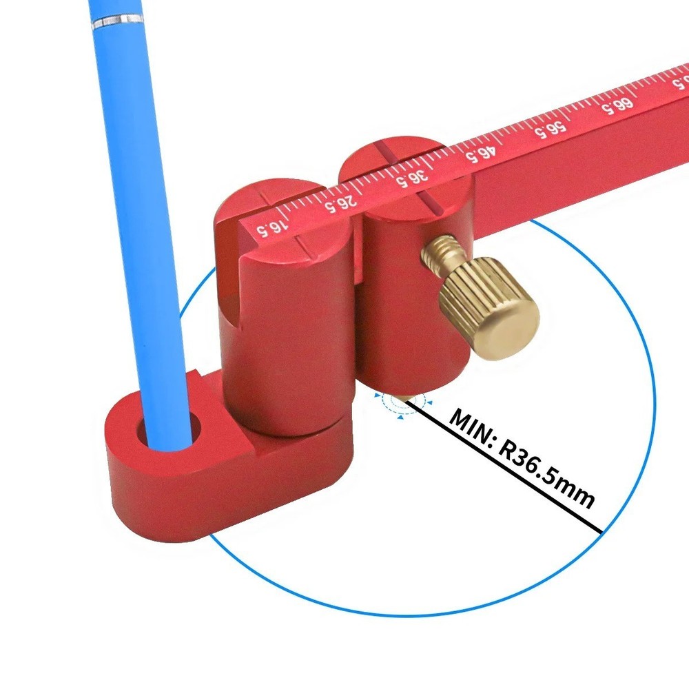 Adjustable Compass Ruler Precision Circle Drawing Tool for Drafting Woodworking