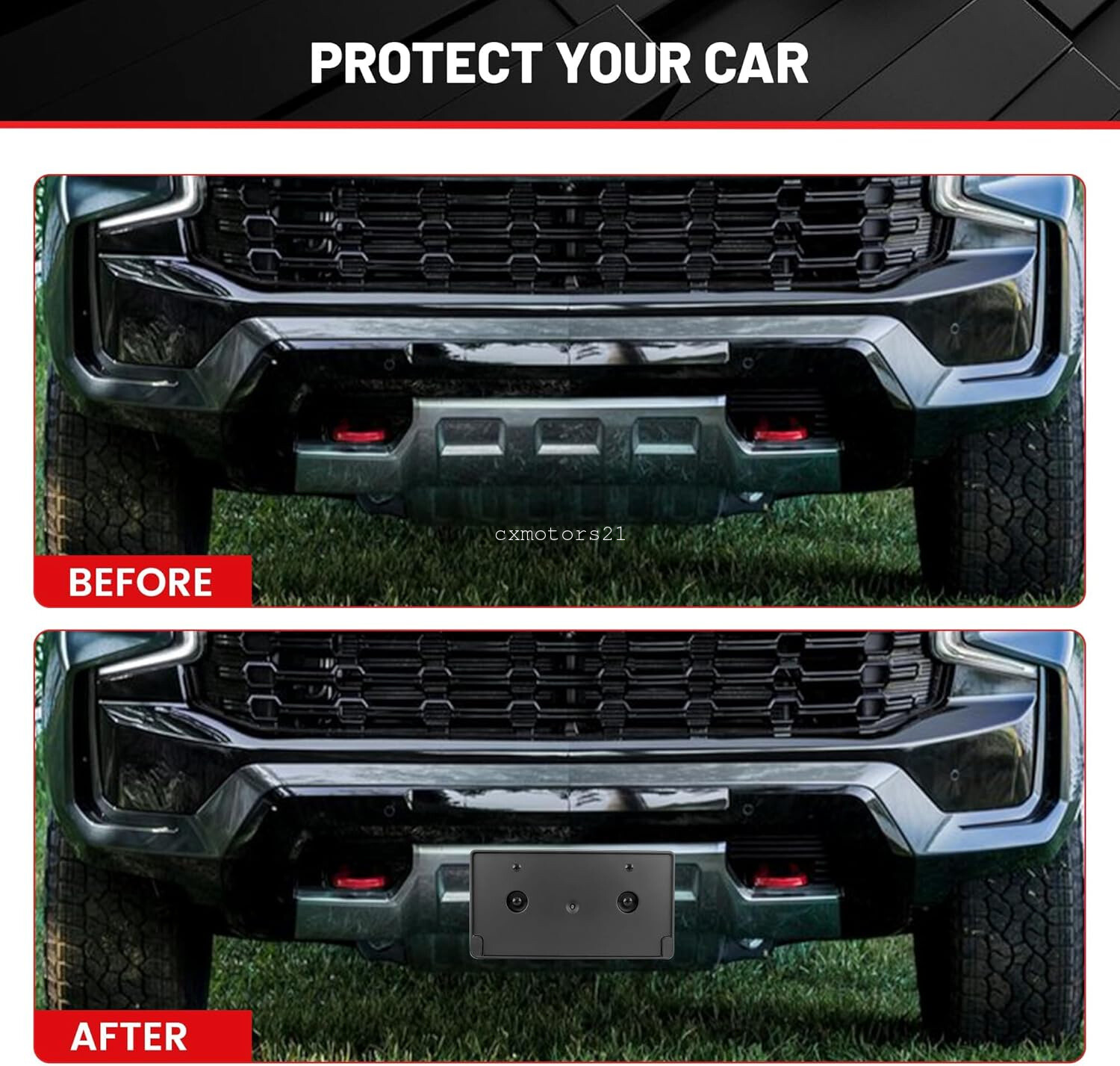 Front License Plate Bracket Screws Kit For 2019-24 DODGE RAM 1500 with DT Bumper