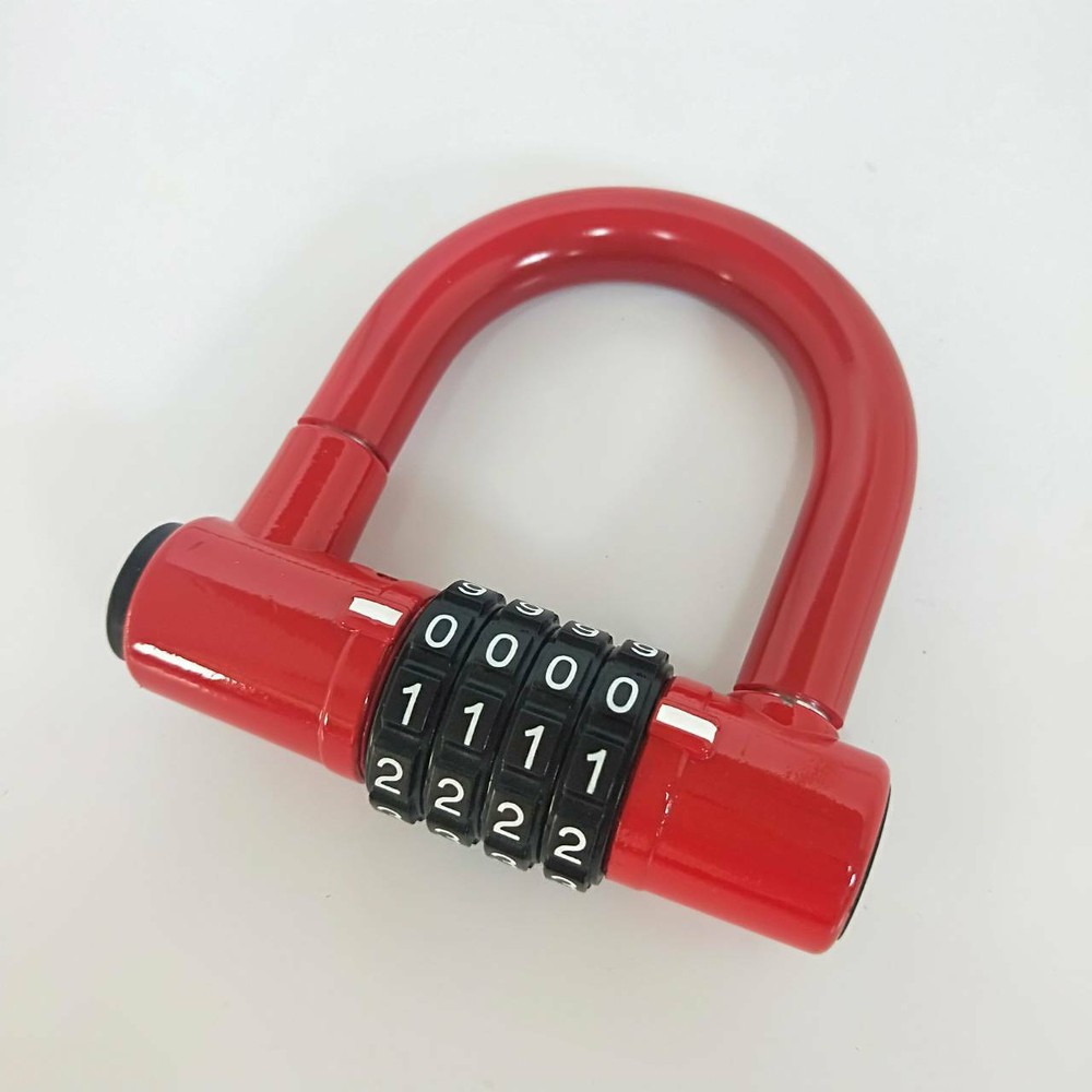 Combination U Shackle 4 Digits Padlock Re-settable Anti-theft Hardware Lock