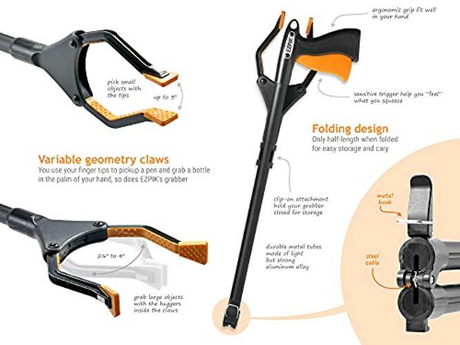 EZPIK 26" Foldable Small Grabber Tool - Small Claw Grabber Assorted Sizes
