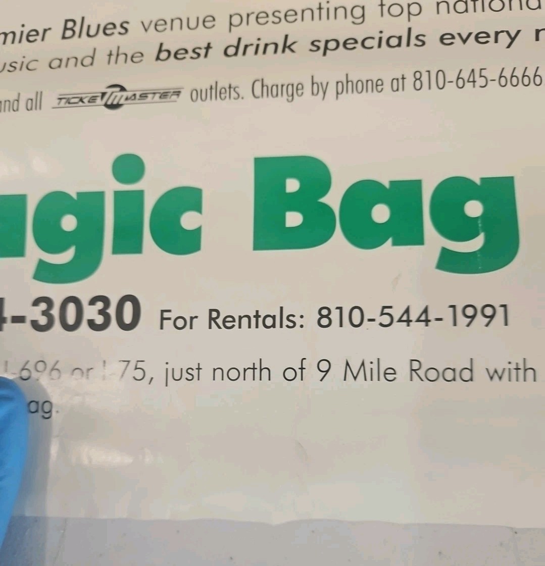 Vintage Blues Junior Wells Poster April 13 1996 Show At Magic Bag 21 3/4 × 17