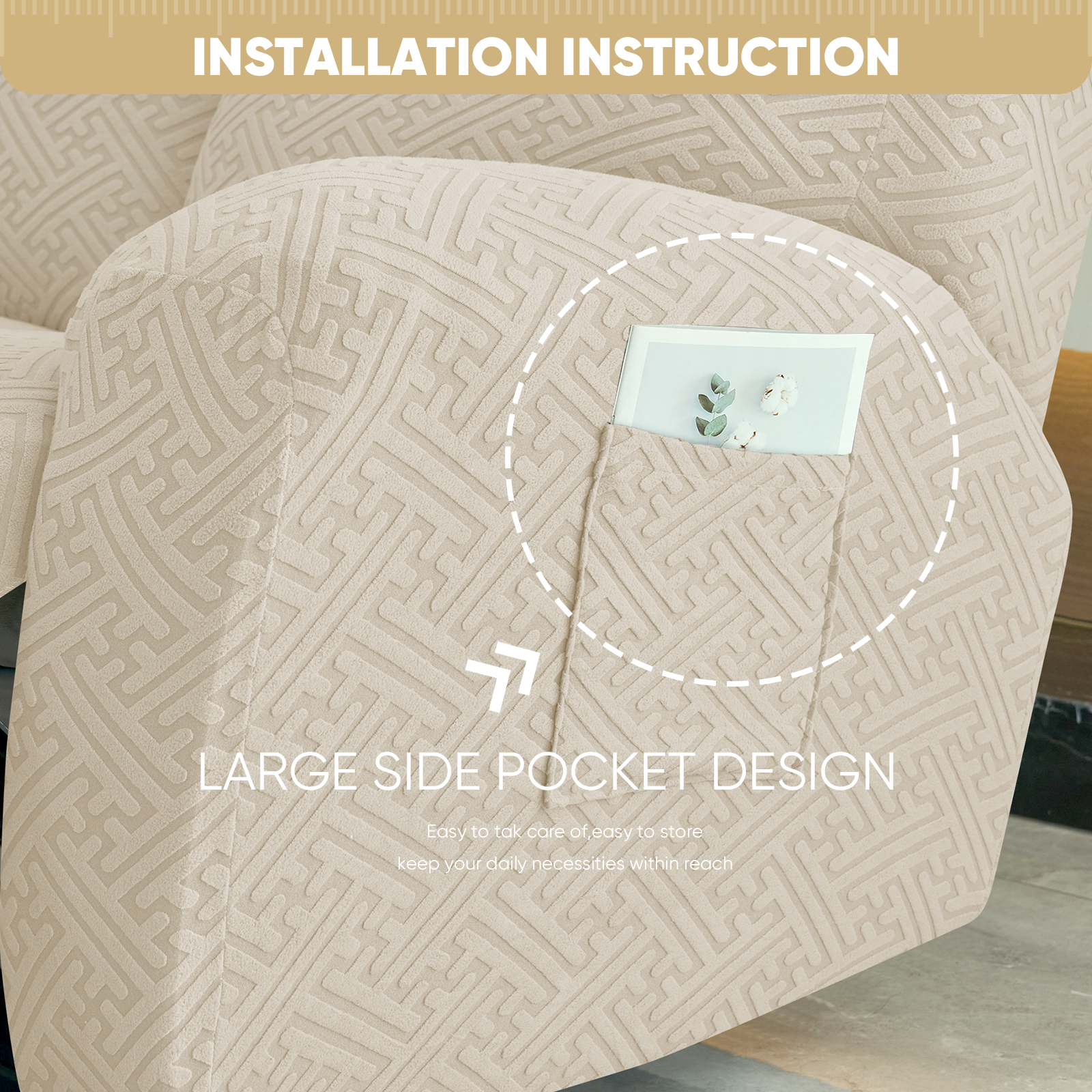 1/2/3 Seater Elastic Recliner Sofa Cover Stretch Armchair Covers Couch Slipcover