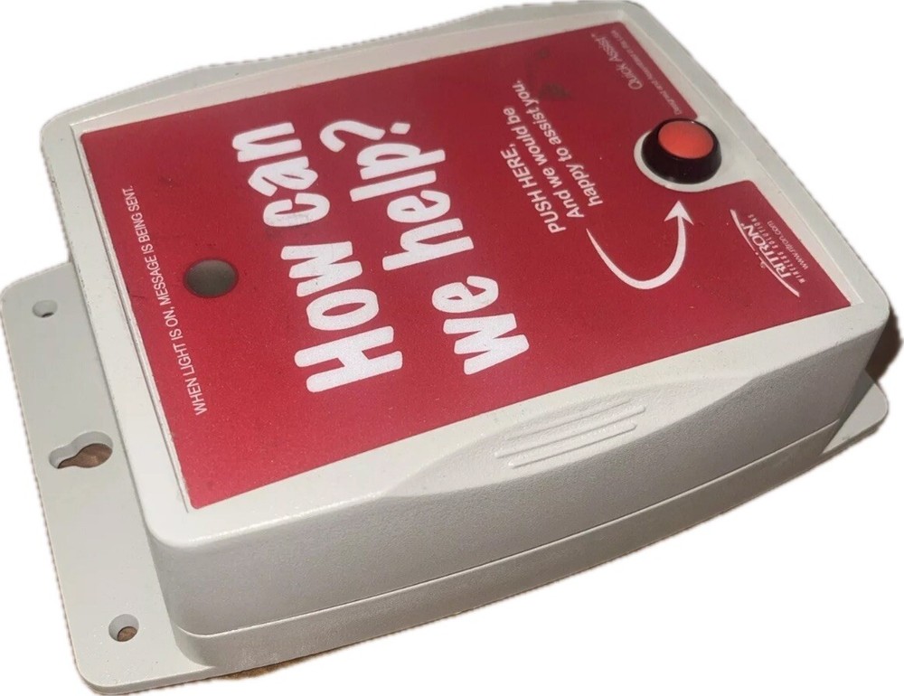 RITRON RQA-151 Wireless Call Button Box - How Can We Help? UHF - USED