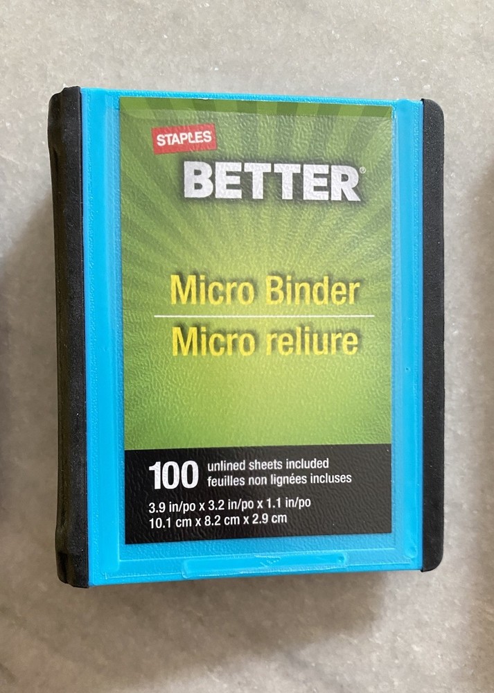 Lot Staples Micro Binders With Unlined Sheets & Mini Composition Notebooks