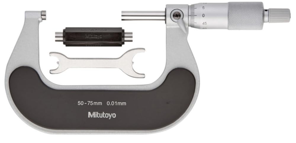 Mitutoyo 102-302, Outside Micrometer Precision Measuring Tool, Heat 25-50mm