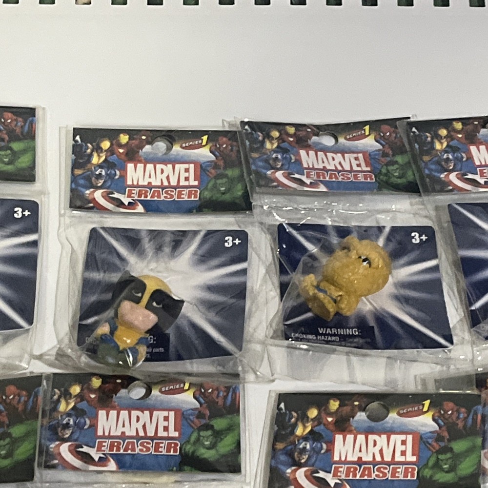 10 Marvel Character Erasers 2011 By Monogram New Sealed