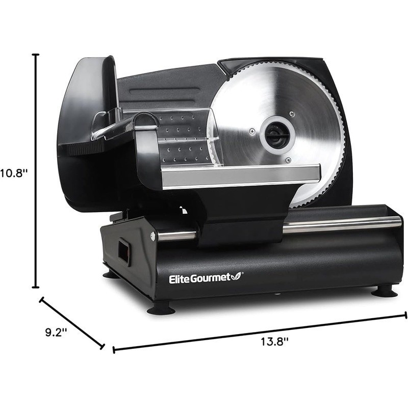 Electric Meat Slicer Adjustable Thickness Kitchen Tool Easy Clean Durable New