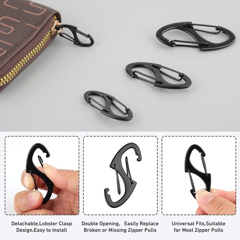 Strong & Stylish Zipper Pull Replacement - 20 Pcs for Handbags & Backpacks