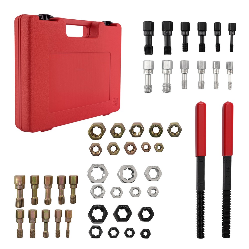 48pc Tap Die Kit Thread Restorer Set Metric SAE with Storage Case