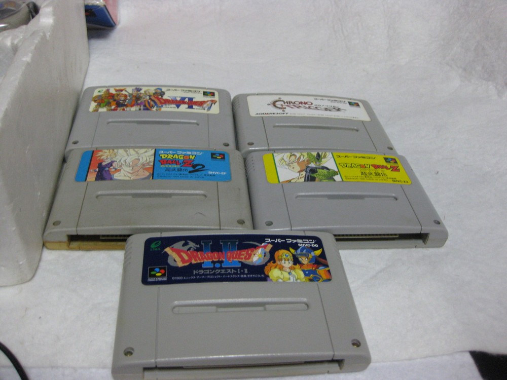complete! 5Games+Nintendo Super Famicom Console System Boxed Ship Free!