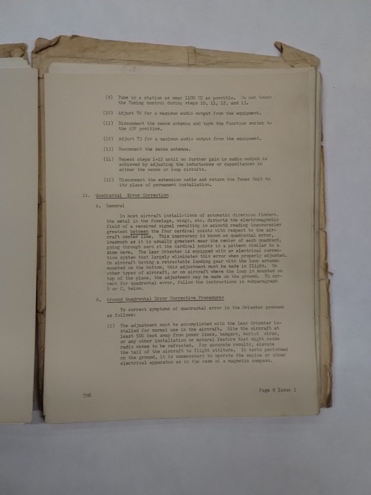 Lear Orienter Models ADF-12D3 & ADF-12D4 Installation Instructions- Original